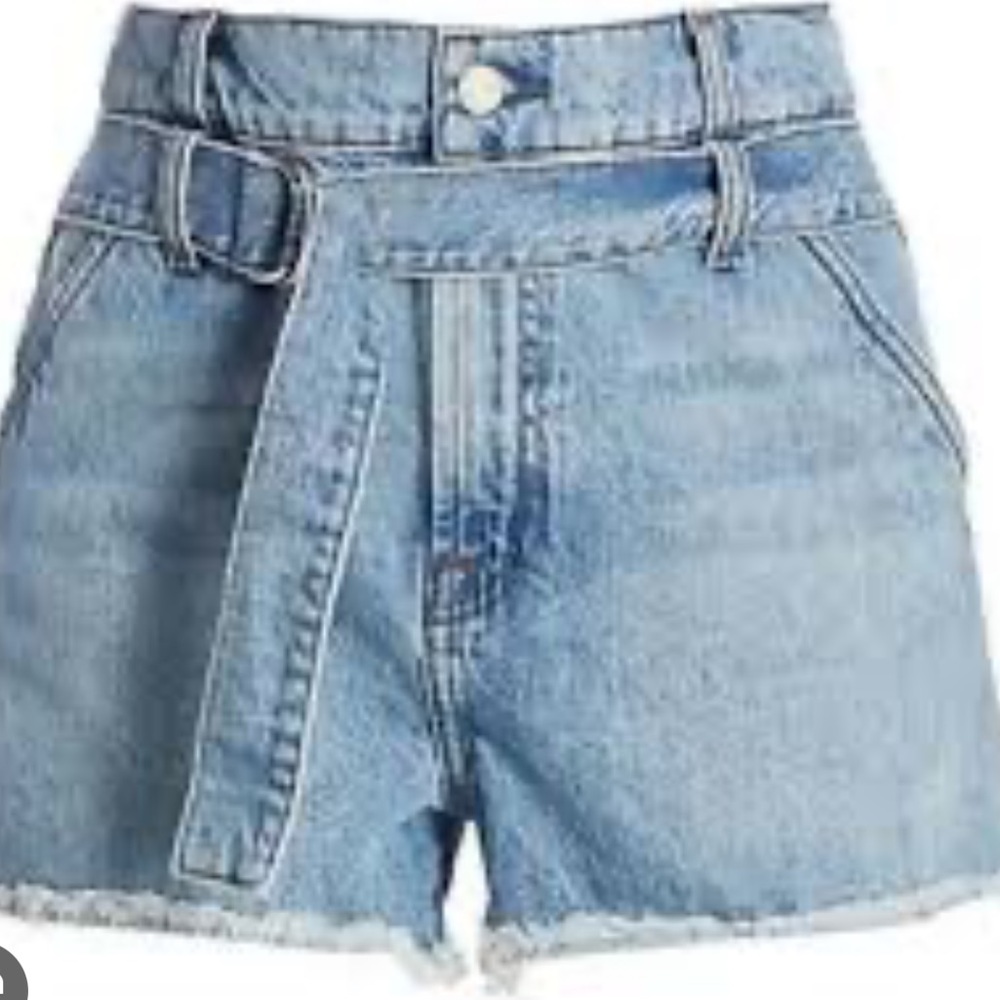 7 for all Mankind denim paperbag shorts